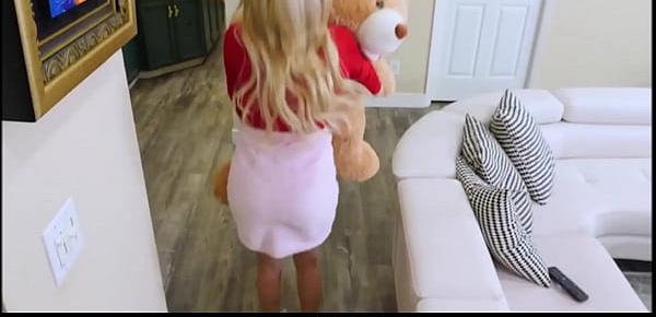  Tiny Blonde Teen Sia Lust Fucked On Valentines Day After Caught Fucking Teddy Bear